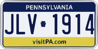 PA license plate JLV1914