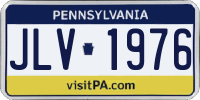PA license plate JLV1976