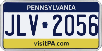 PA license plate JLV2056