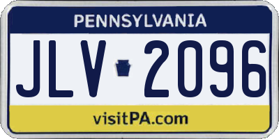 PA license plate JLV2096