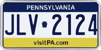 PA license plate JLV2124