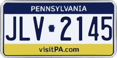 PA license plate JLV2145