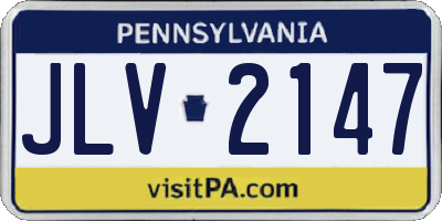 PA license plate JLV2147