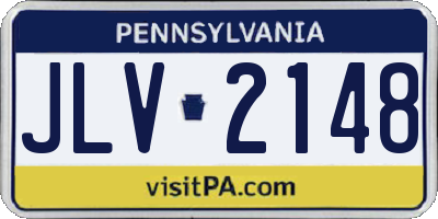 PA license plate JLV2148
