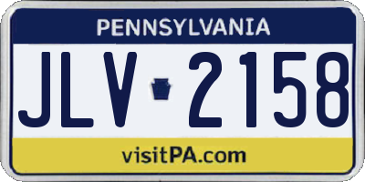 PA license plate JLV2158