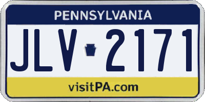 PA license plate JLV2171