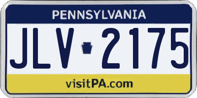 PA license plate JLV2175