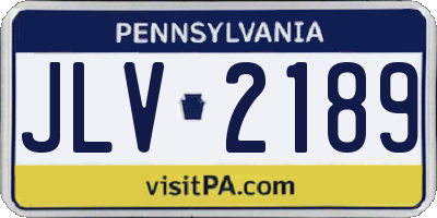 PA license plate JLV2189
