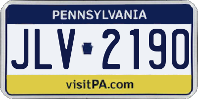 PA license plate JLV2190