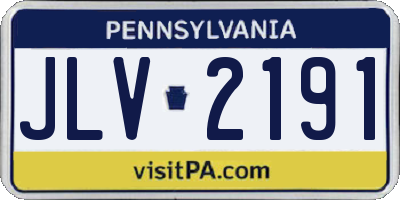 PA license plate JLV2191