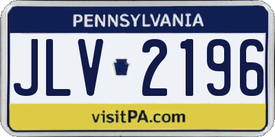 PA license plate JLV2196