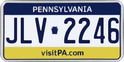 PA license plate JLV2246