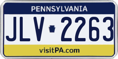 PA license plate JLV2263