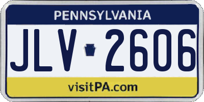 PA license plate JLV2606
