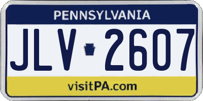 PA license plate JLV2607