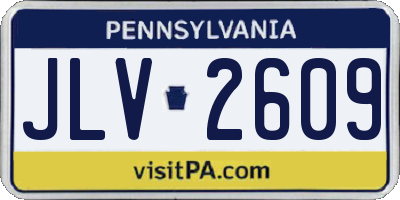 PA license plate JLV2609