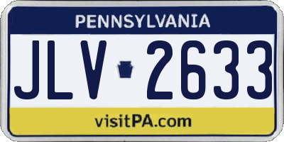 PA license plate JLV2633