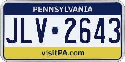PA license plate JLV2643