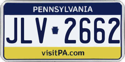 PA license plate JLV2662