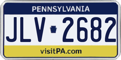 PA license plate JLV2682
