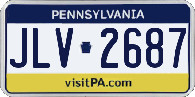 PA license plate JLV2687