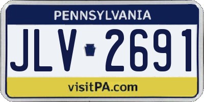 PA license plate JLV2691