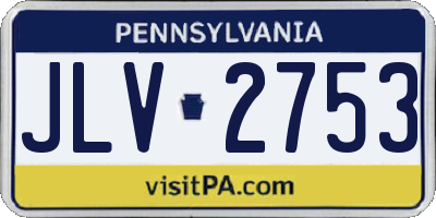 PA license plate JLV2753