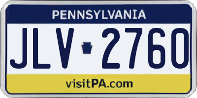 PA license plate JLV2760