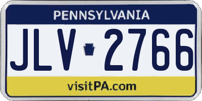 PA license plate JLV2766