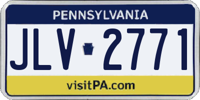 PA license plate JLV2771