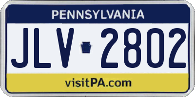 PA license plate JLV2802