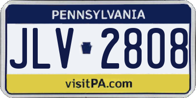 PA license plate JLV2808