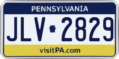 PA license plate JLV2829