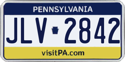 PA license plate JLV2842