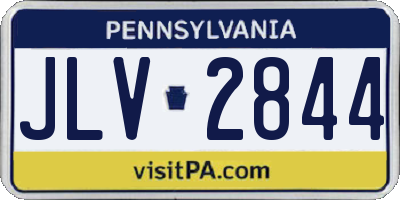 PA license plate JLV2844
