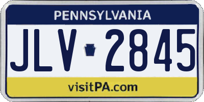 PA license plate JLV2845