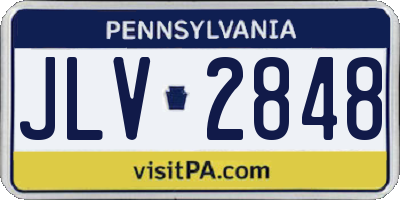 PA license plate JLV2848