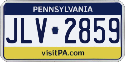 PA license plate JLV2859