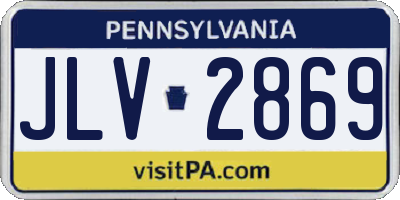 PA license plate JLV2869