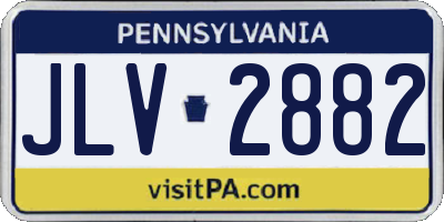 PA license plate JLV2882