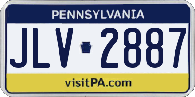PA license plate JLV2887