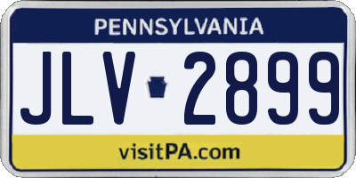 PA license plate JLV2899