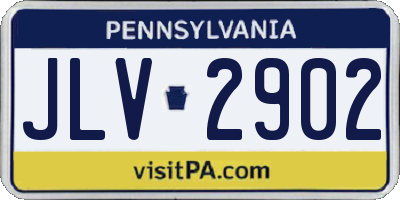 PA license plate JLV2902