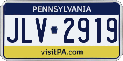 PA license plate JLV2919