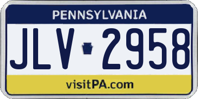 PA license plate JLV2958