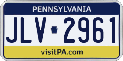 PA license plate JLV2961