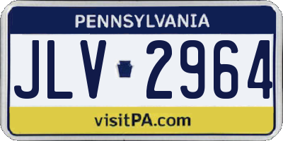 PA license plate JLV2964