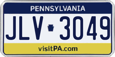 PA license plate JLV3049