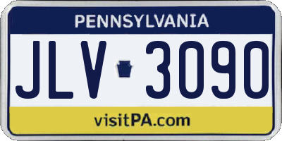 PA license plate JLV3090