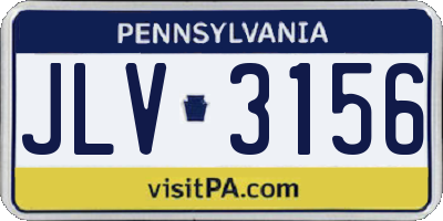 PA license plate JLV3156